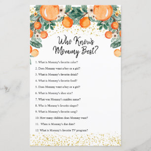Citrus orange Summer Who Knows Mommy Best Game