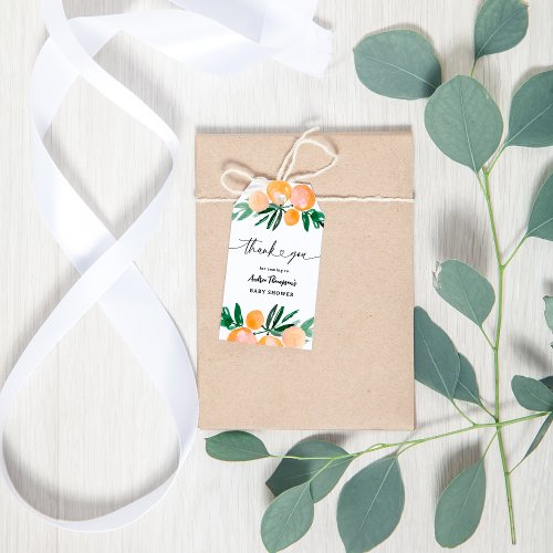 Citrus Orange Thank You Baby Shower Gift Tags