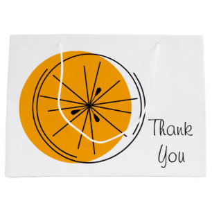 Citrus Orange Thank You gift bag large