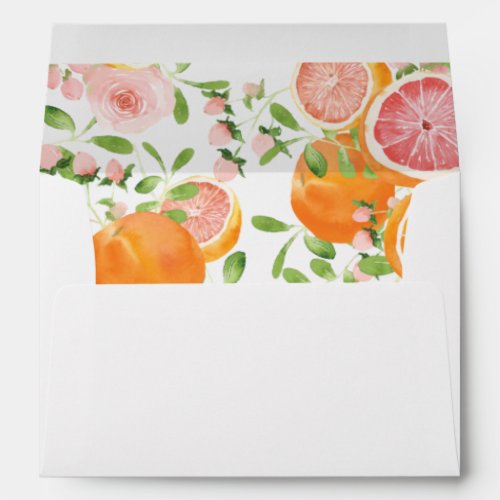 citrus orange tropical fruit envelope