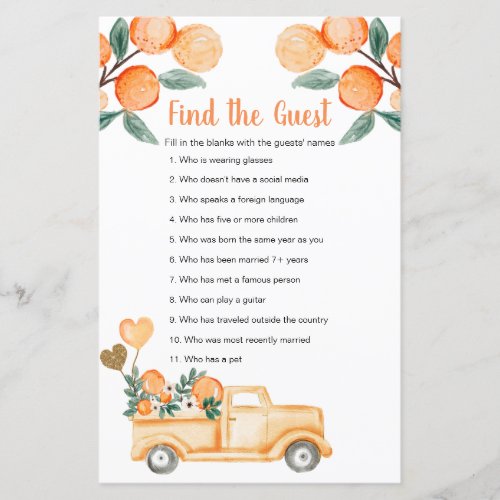 Citrus orange vintage truck Find the Guest game