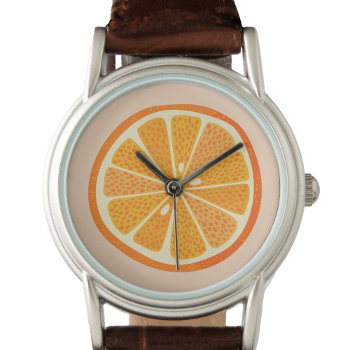 Citrus Orange Watch by Squirrell at Zazzle