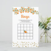 Citrus Orange Watercolor Bingo Game (Standing Front)