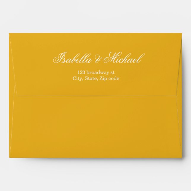Citrus Orange Wedding Envelope (Back (Top Flap))