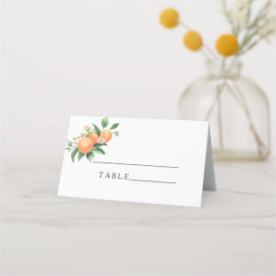 Citrus orange - wedding place card