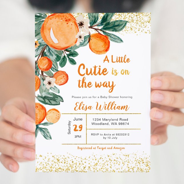 Citrus Oranges Baby Shower Invitation (Creator Uploaded)