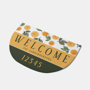 Citrus Oranges Custom Welcome  Doormat