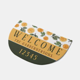 Citrus Oranges Custom Welcome  Doormat