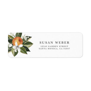 Citrus Oranges invitation Label
