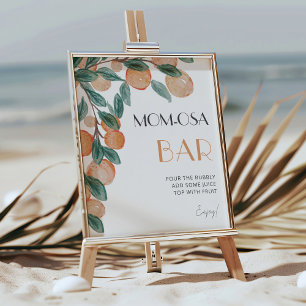 Citrus Oranges Mom-osa Bar Baby Shower Sign