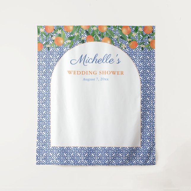 Citrus Oranges Positano Tile Photo Backdrop (Front)