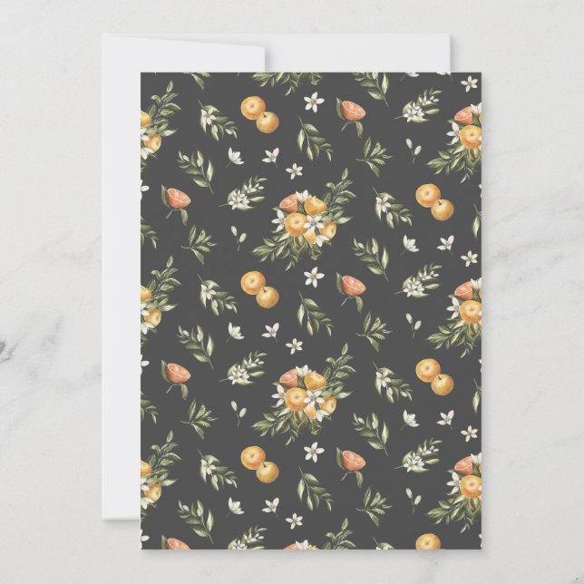 Citrus Orchard | Boho Botanical Wedding Invitation (Back)