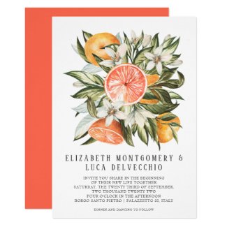 Citrus Orchard | Boho Botanical Wedding Invitation