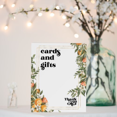 Citrus Orchard Botanical Wedding Cards  Gifts Foam Board