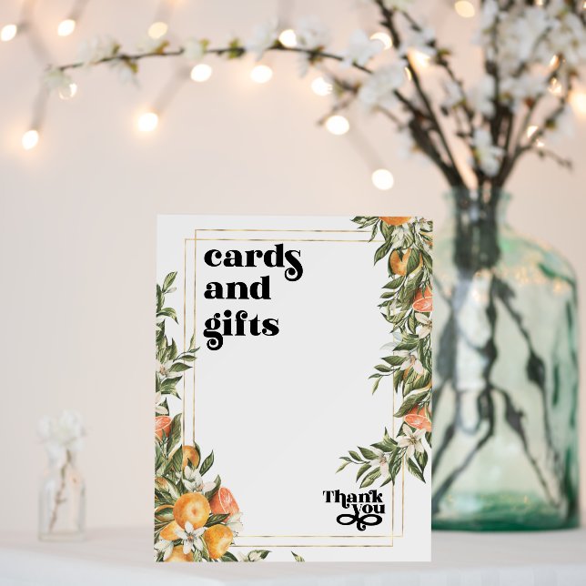 Citrus Orchard Botanical Wedding Cards & Gifts Foam Board (In Situ (Wedding))
