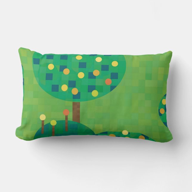 citrus orchard or garden lumbar pillow (Front)