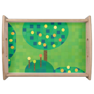 Citrus orchard serving tray
