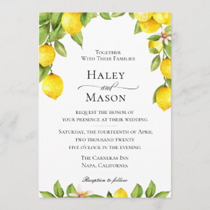 Citrus Orchard Wedding Invitation
