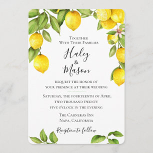 Citrus Orchard Wedding Invitation