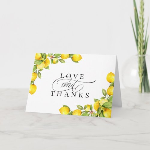 Citrus Orchard Wedding Photo Thank You Card