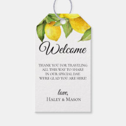 Citrus Orchard Wedding Welcome Bag Gift Tags