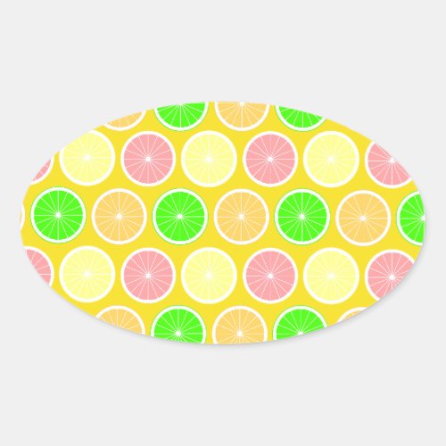 Citrus Oval Sticker