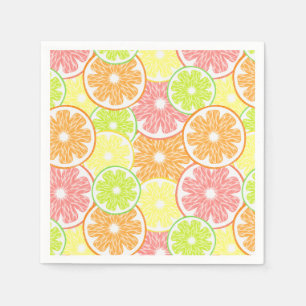 Citrus Paper Napkins, Lemon Orange Party Supplies Napkins
