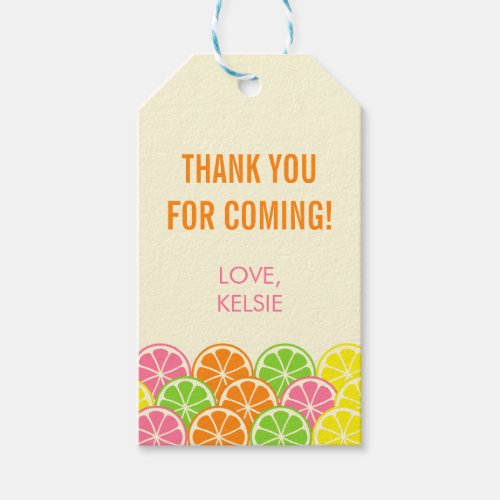 Citrus Party Gift Tags