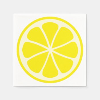 Citrus Party Lemon Napkins by cranberrydesign at Zazzle