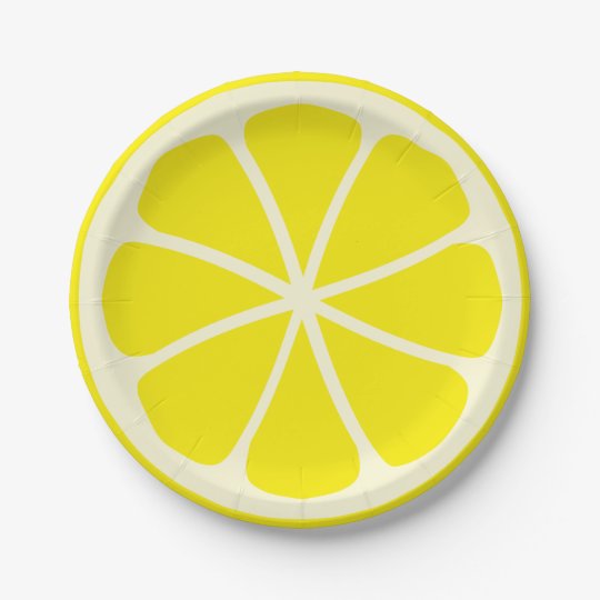 Citrus Party Lemon Paper Plate