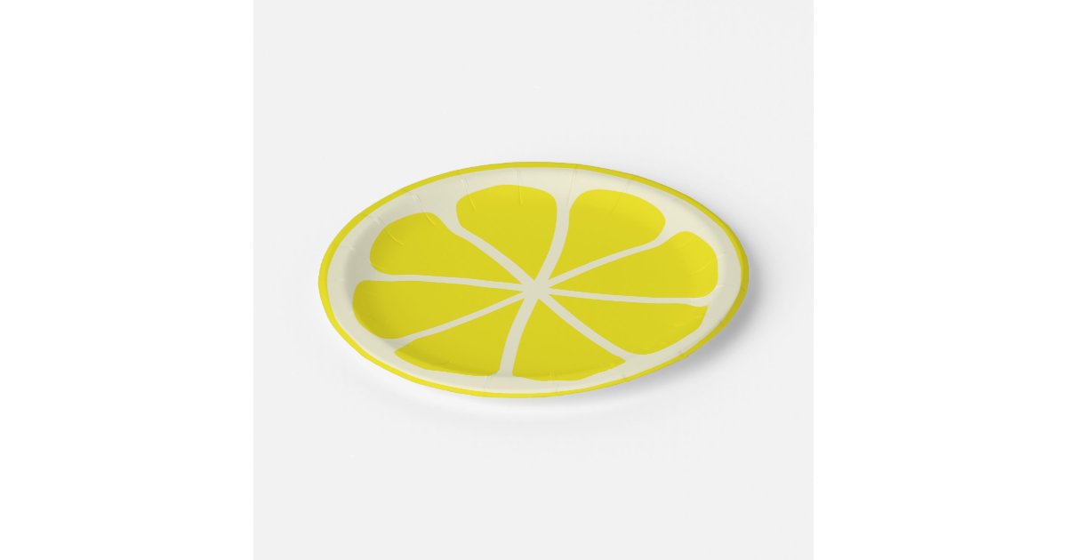 Citrus Party Lemon Paper Plate | Zazzle