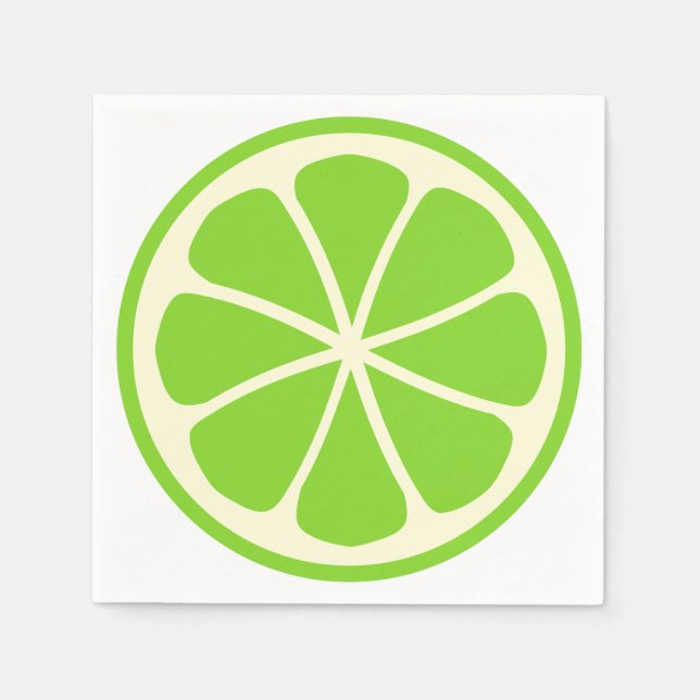 Citrus Party Lime Paper Napkins (Front)