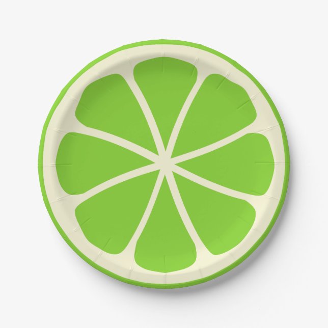 Citrus Party Lime Paper Plates (Front)