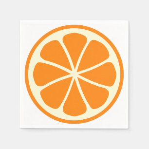 Citrus Party Orange Paper Napkins