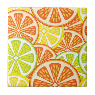 Citrus Pattern 2 Ceramic Tile