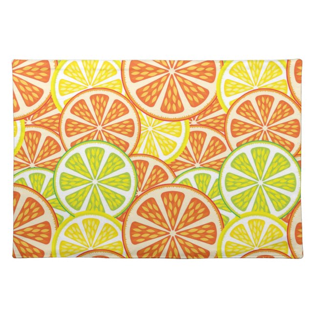 Citrus Pattern 2 Cloth Placemat (Front)