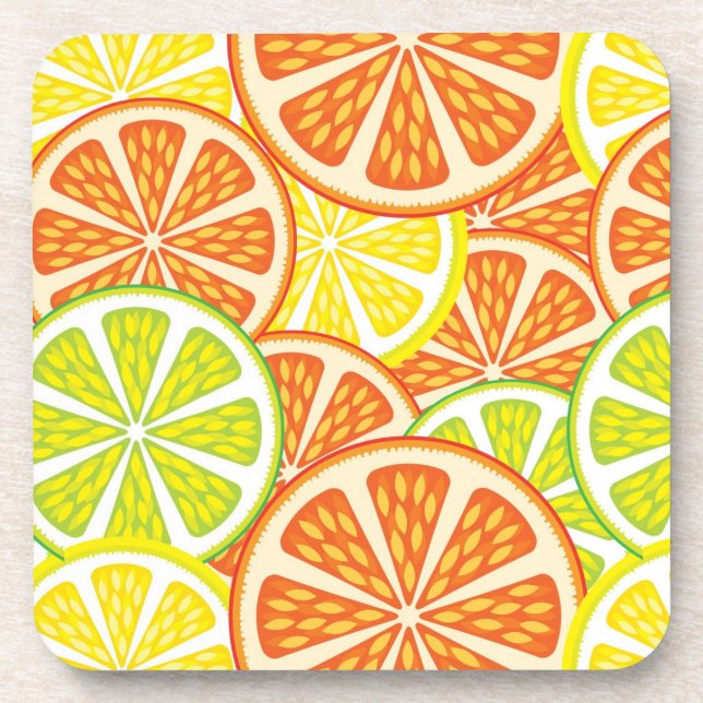 Citrus Pattern 2 Coaster (Front)