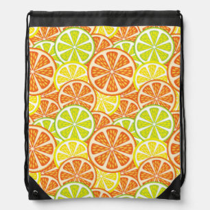 Citrus Pattern 2 Drawstring Bag