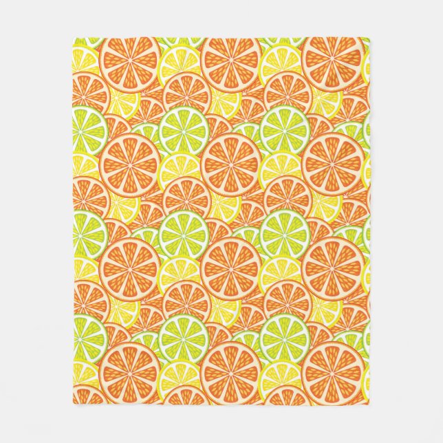 Citrus Pattern 2 Fleece Blanket (Front)