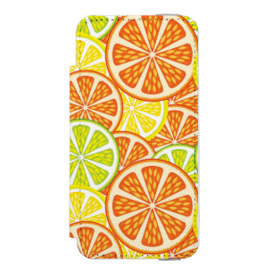 Citrus Pattern 2 Wallet Case For iPhone SE/5/5s