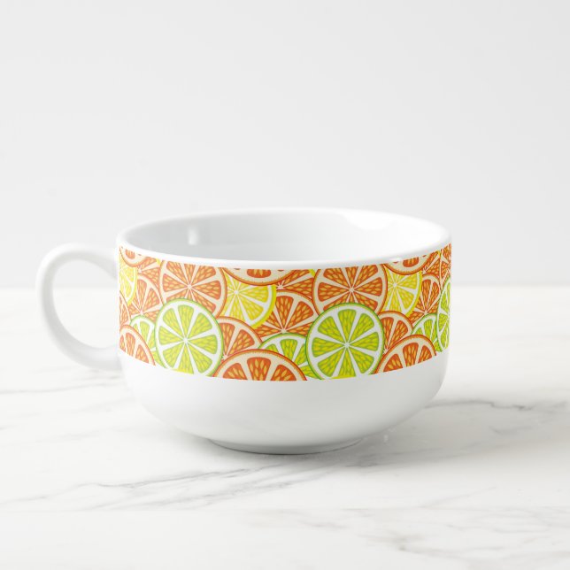Citrus Pattern 2 Soup Mug (Right)