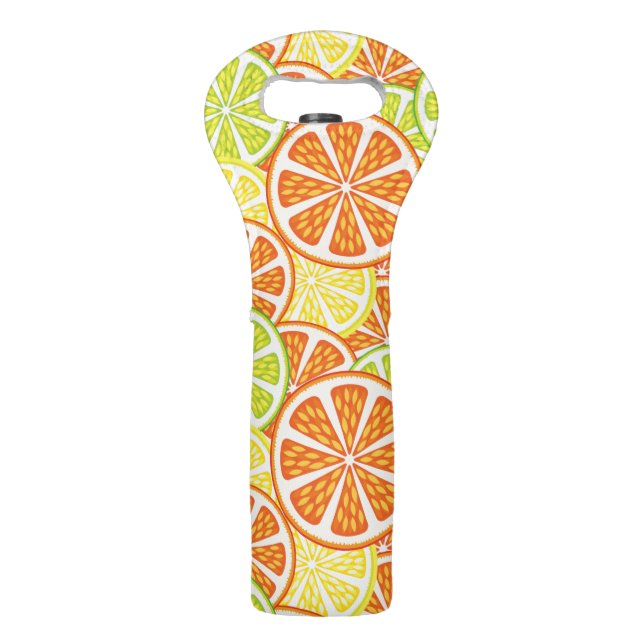 Citrus Pattern 2 Wine Bag (Front)