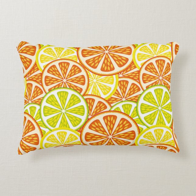 Citrus pattern accent pillow (Front)