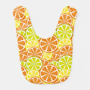 Citrus pattern bib