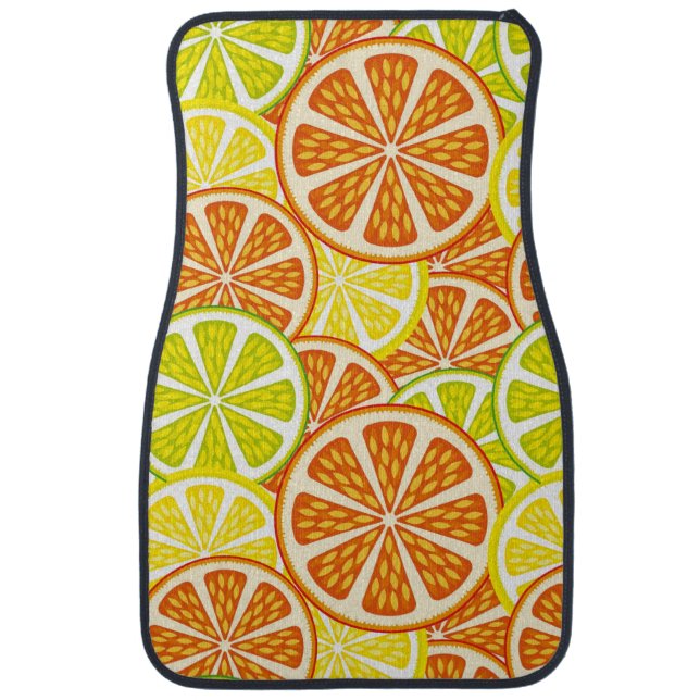 Citrus pattern car mat (Front)