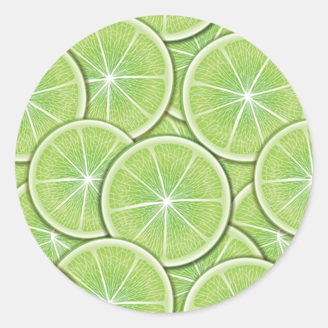 Citrus Pattern Classic Round Sticker (Front)