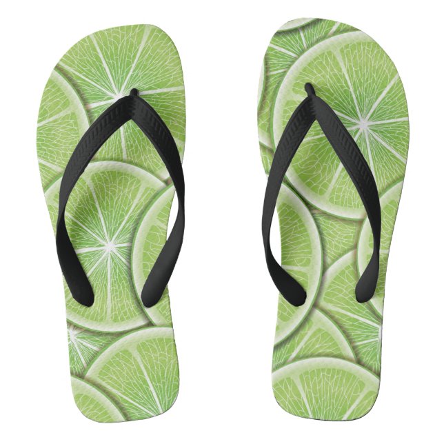 Citrus Pattern Flip Flops (Footbed)