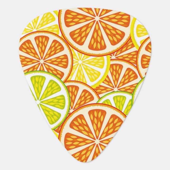 Citrus pattern guitar pick (Front)