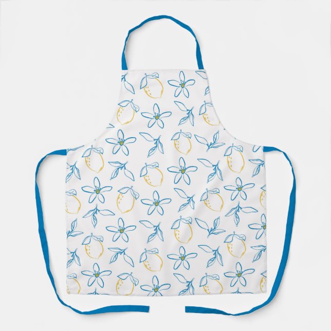 Citrus Pattern Hand Drawn - Apron (Front)