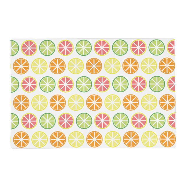 Citrus Pattern Laminated Placemat (Front)